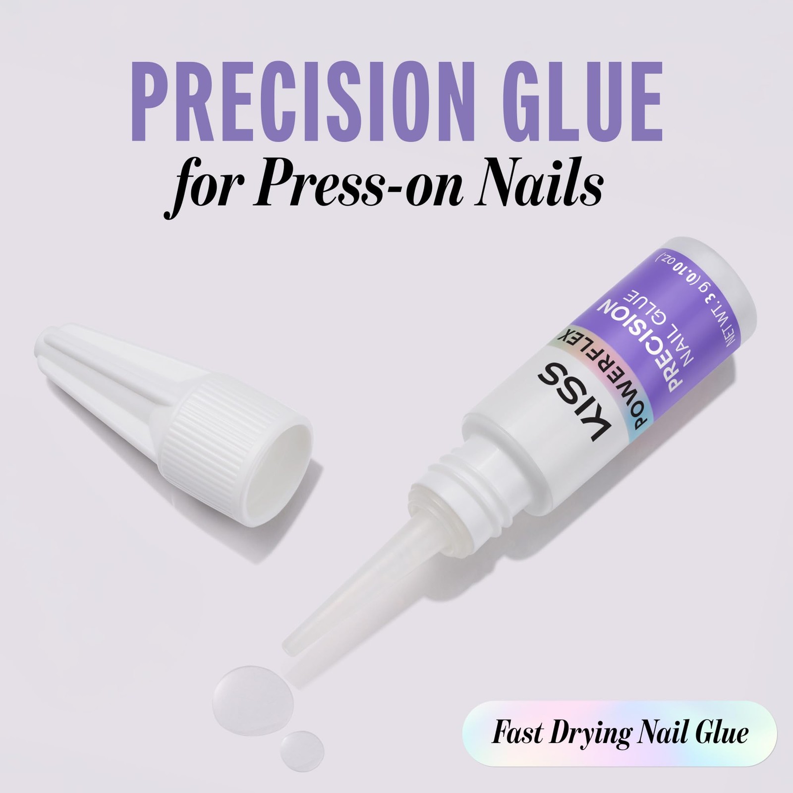 PowerFlex Precision Nail Glue for Press Ons, Kits, Tips & Wraps, 0.10 oz, Ult…