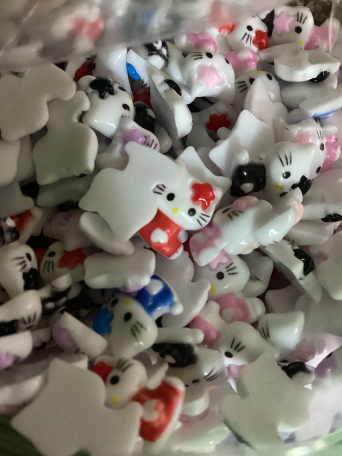 15 Resin Cartoon Kitty Flat back DIY Nail Art Charms