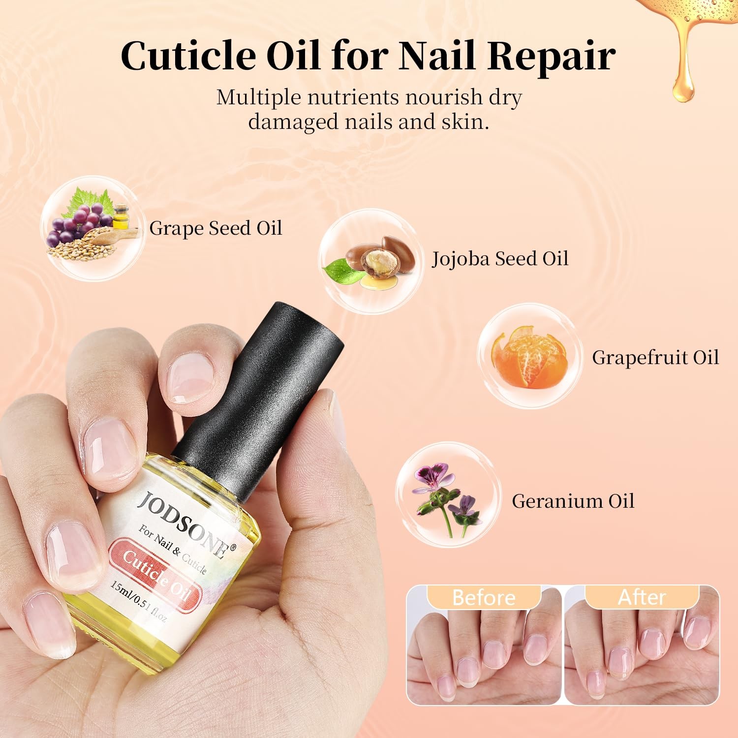 JODSONE Gel Nail Polish Remover Kit – Set with 15ml A04