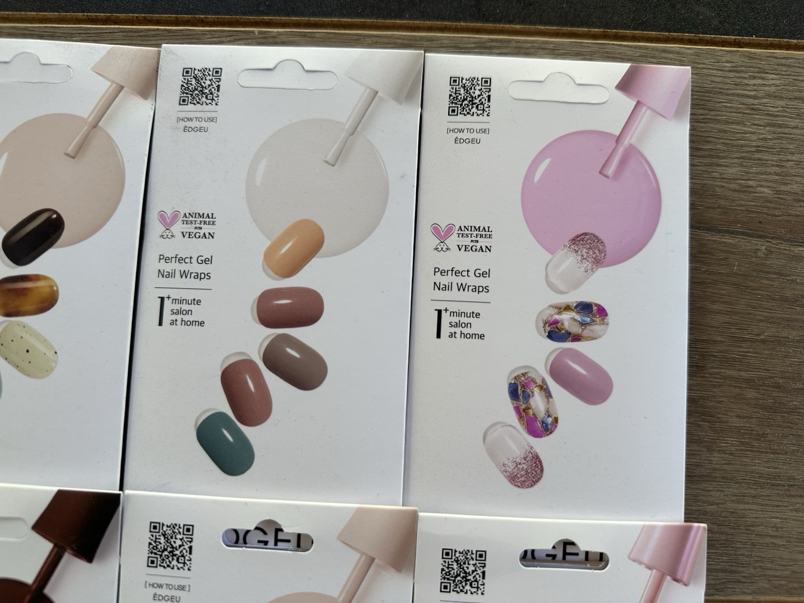 ÉDGEU Edgeu Perfect Gel Nail Wraps Lot Of 8 Mixed Designs