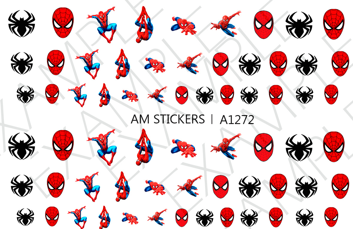 Spider Man Nail Art Stickers Transfers Decals Set of 66 – A1272