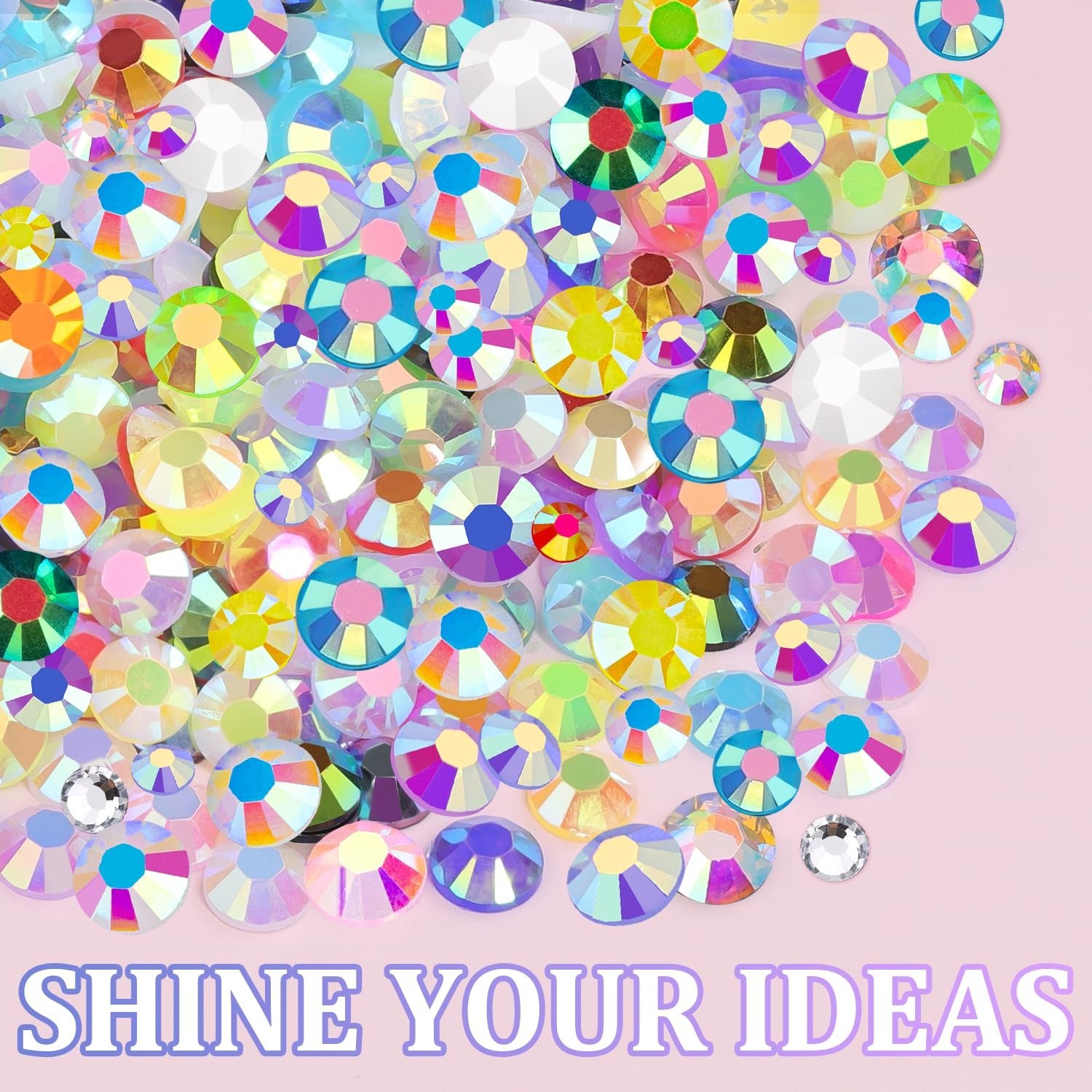 Build Your Creativity – 2 Storage Boxes of 40000 Jelly Rhinestones + Glue Kit