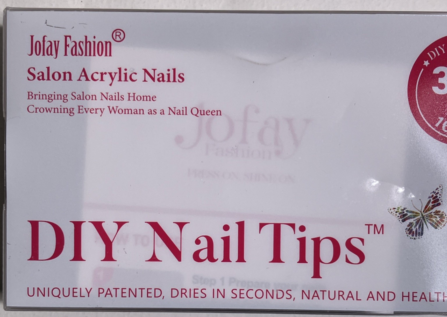 Jofay Fashion French Oval Acrylic Artificial Nail Tips Brown/White 320pcs