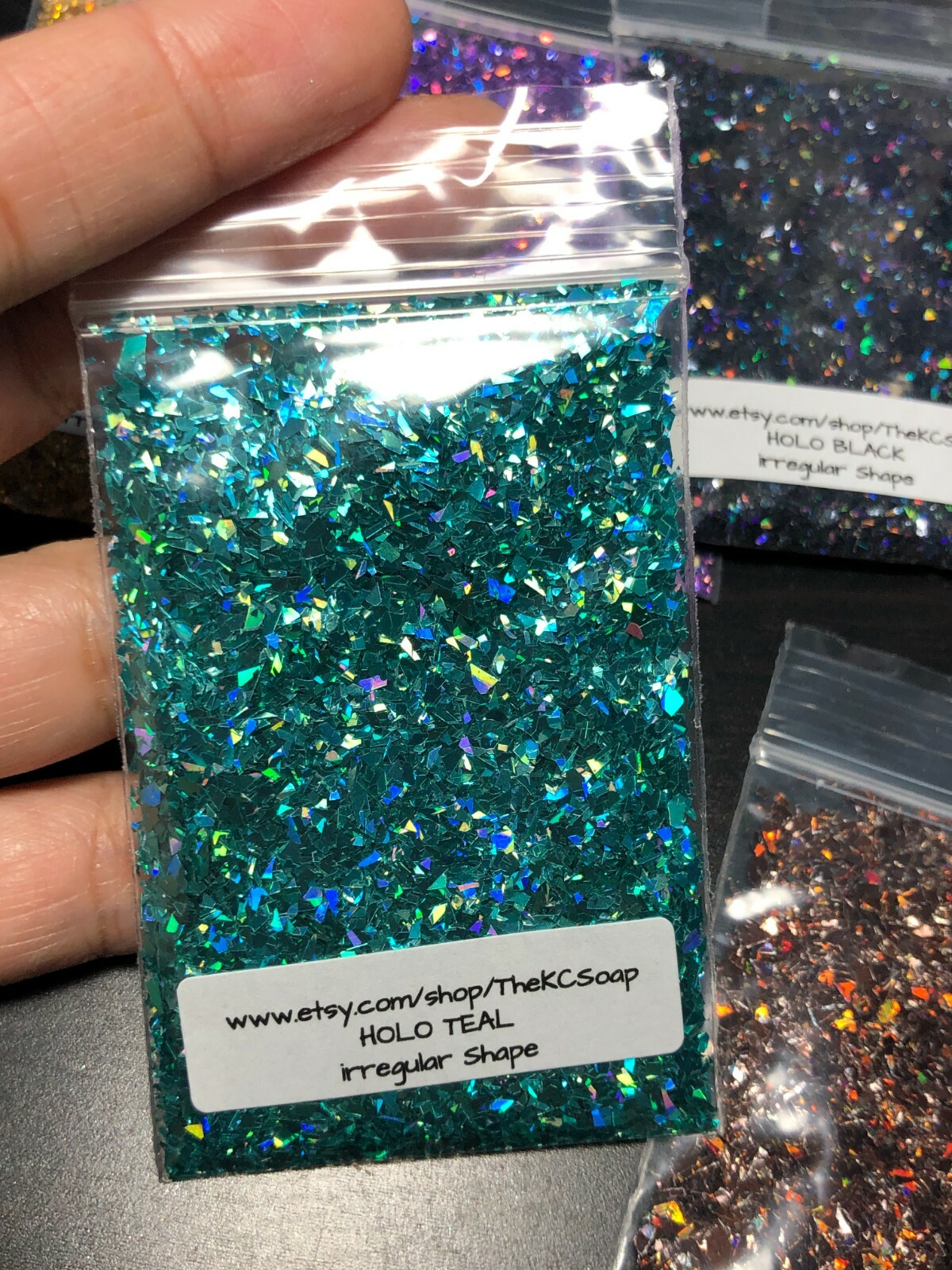 Holographic IRREGULAR SMALL Mylar Sheet Random Cut Size Flakes for nail decorati