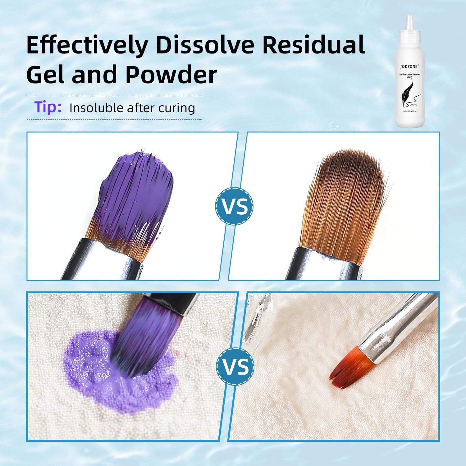 100ml Nail Art Brush Cleaner & Restorer for Gel Polish/Nail Extension Gel/Nai…