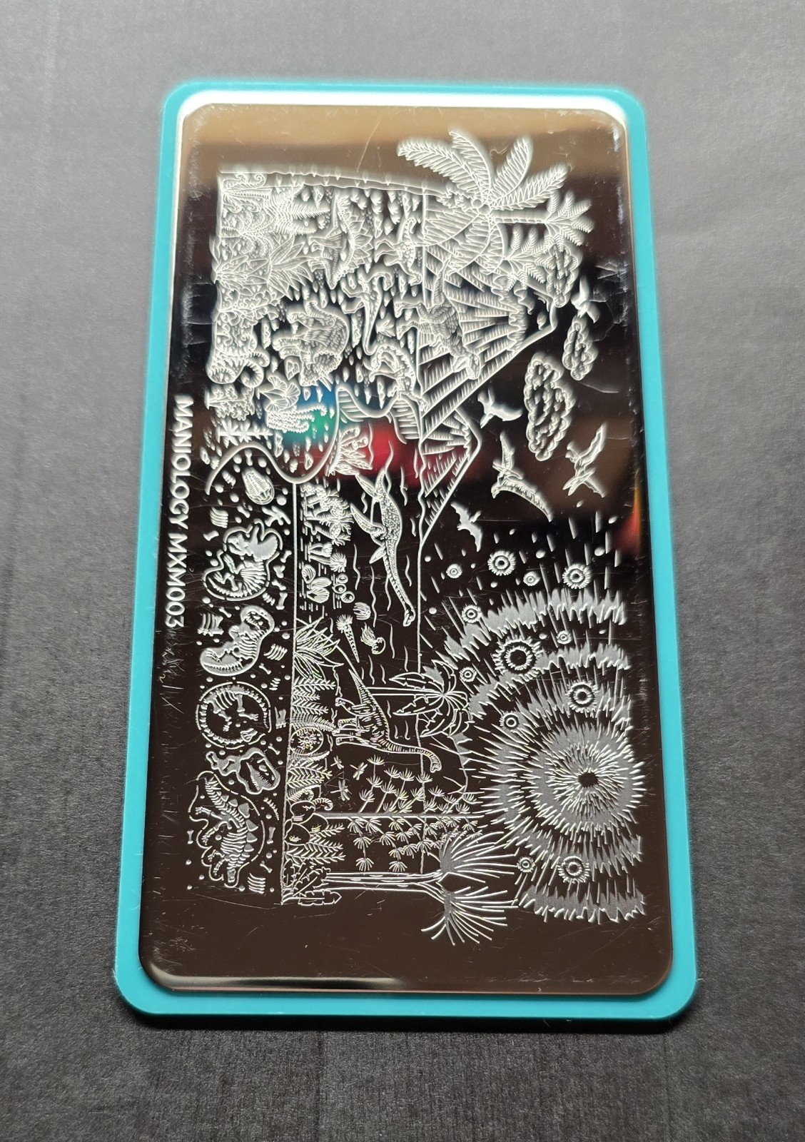 HTF Maniology MXM003 & MXM004 Dinosaur Jurassic Park Nail Stamp Plates Lot