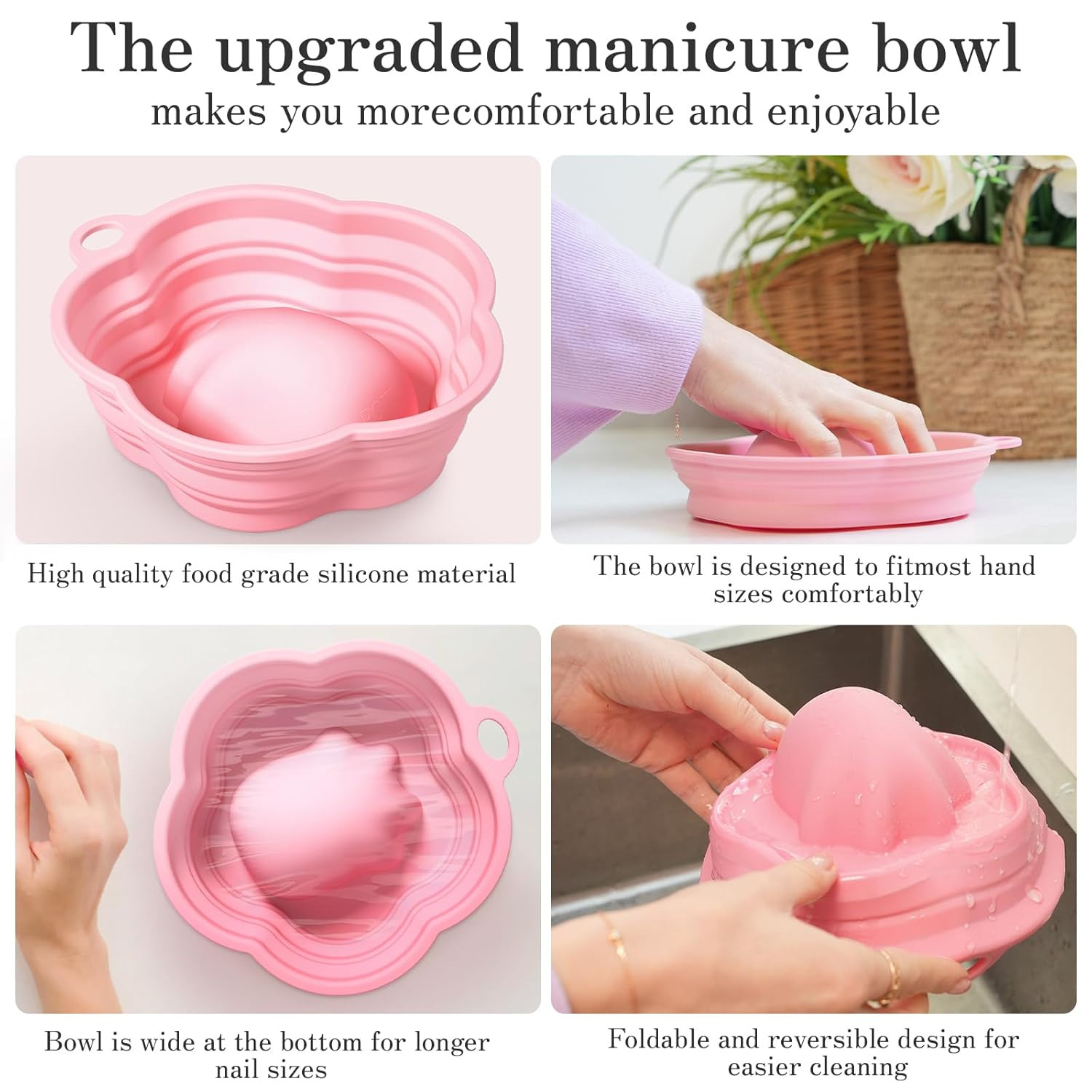 Nail Soaking Bowl Nail Soak off Gel Nail Polish Remover Dip Powder Remover Dip P