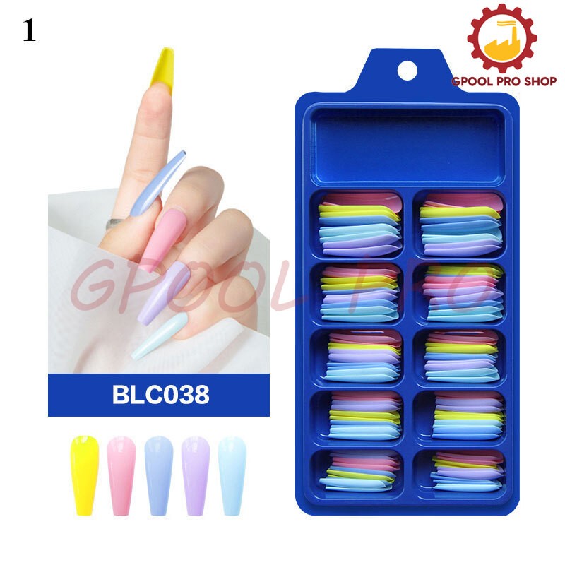 240/100PCS Full Cover Long Coffin Fake Nails Art Manicure False Nail Tips Matte