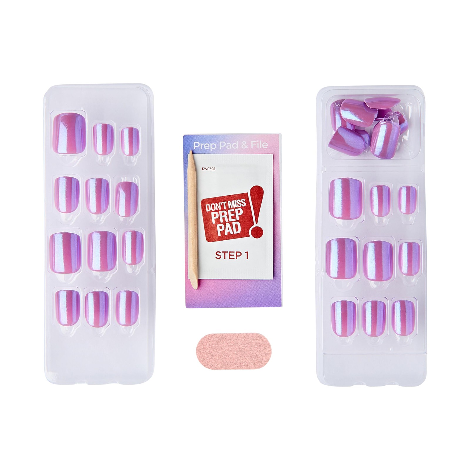 Kiss Impress No Glue Mani Press On Nails, Color 33 Count (Pack of 1), Purple
