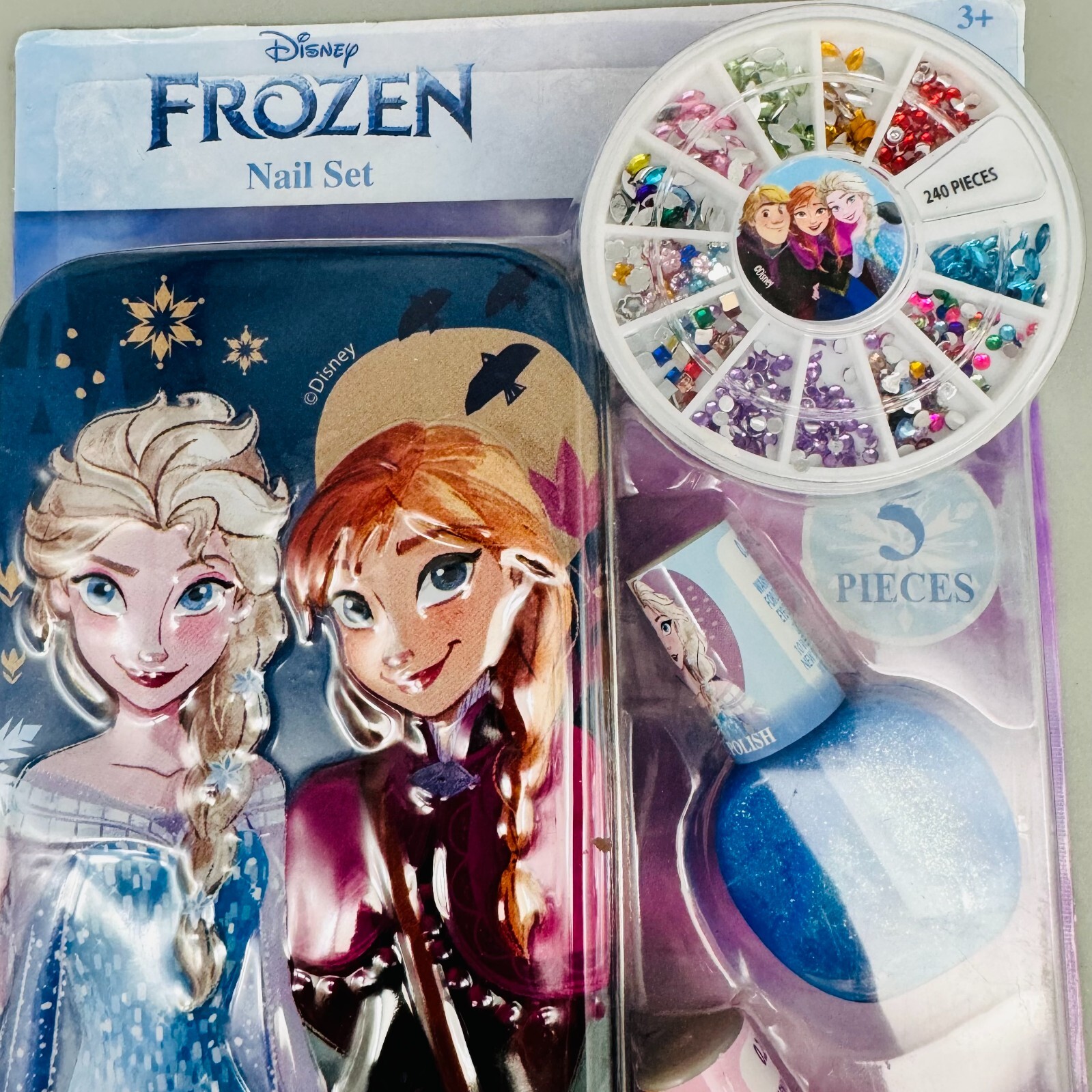 Disney Frozen Nail Polish / Glitters w Metal Tin (5 piece set) x 2 Pack