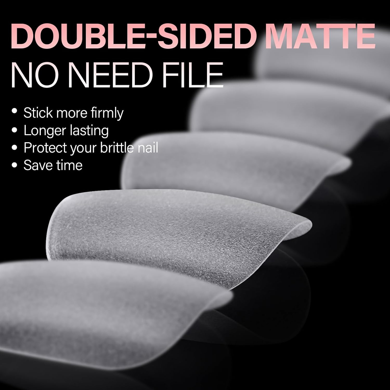 Extra Short Square Nail Tips Full cover Clear Nail Tips Matte | No Need Files Up
