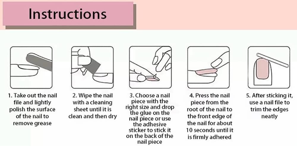Secret Lives® acrylic press on nails designer artifical nails extension 24 Nails