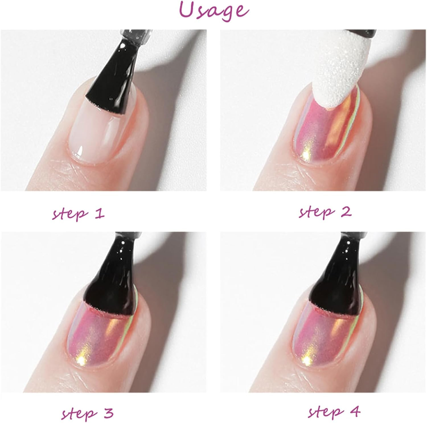 45 Colors Chrome Nail Powder Mirror Effect Nail Chrome Gold Silver Laser Red Pin