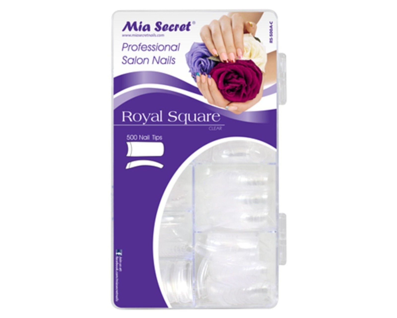 Mia Secret Nail Extension – Nail Tips ROYAL SQUARE- Clear ( 500 TIPS )