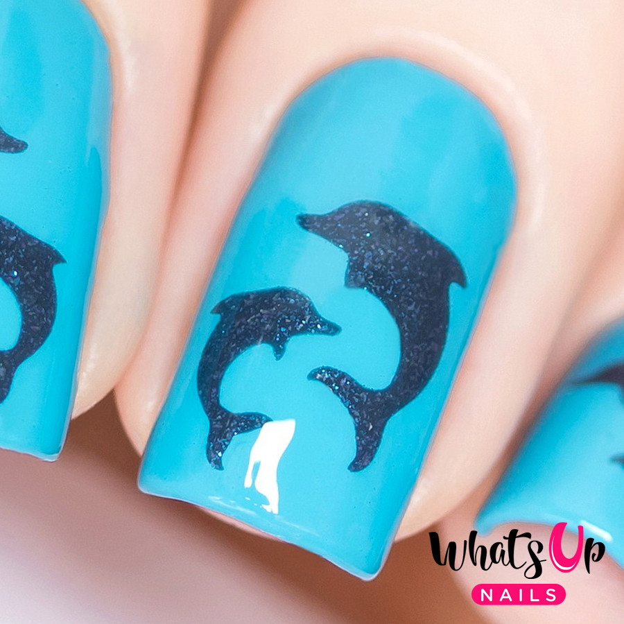 Dolphins Stencils for Nails, Nail Stickers, Nail Art, Nail Vinyls