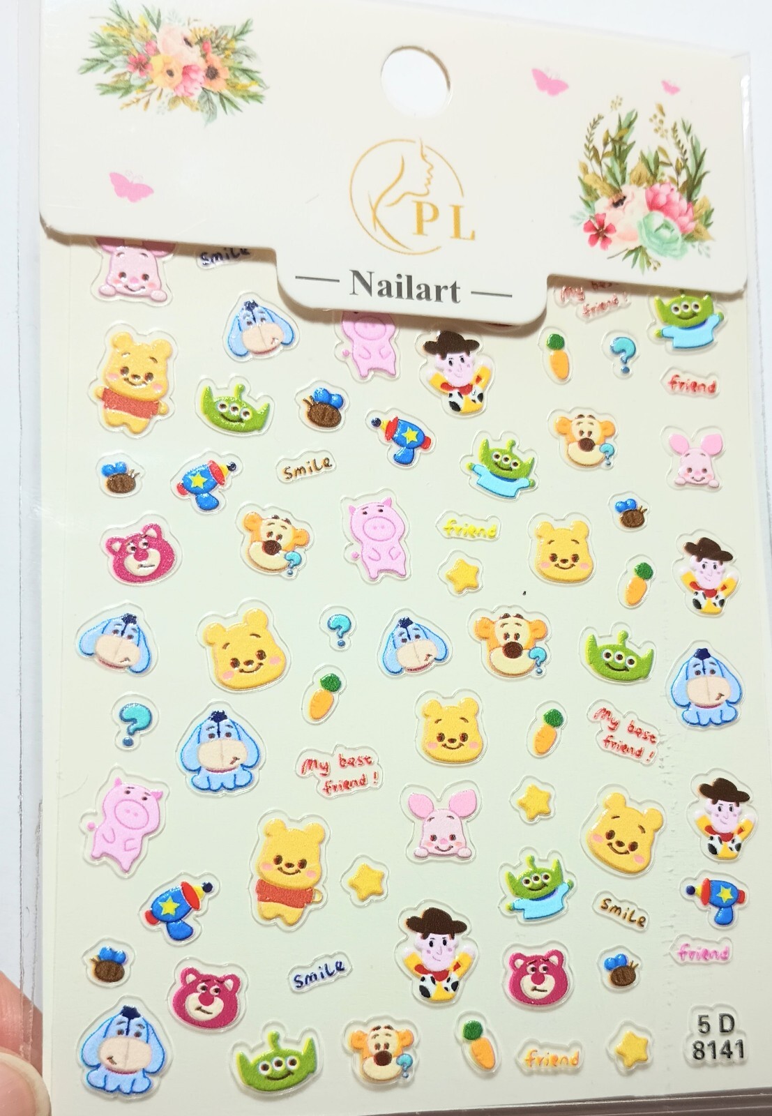 Hello Kitty 5D Art Nails Stickers Women Girls Nail Art Decoration DIY