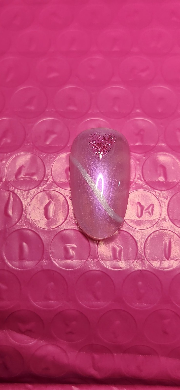Press-on Nails Handmade Round Shape Medium Length Sculpted