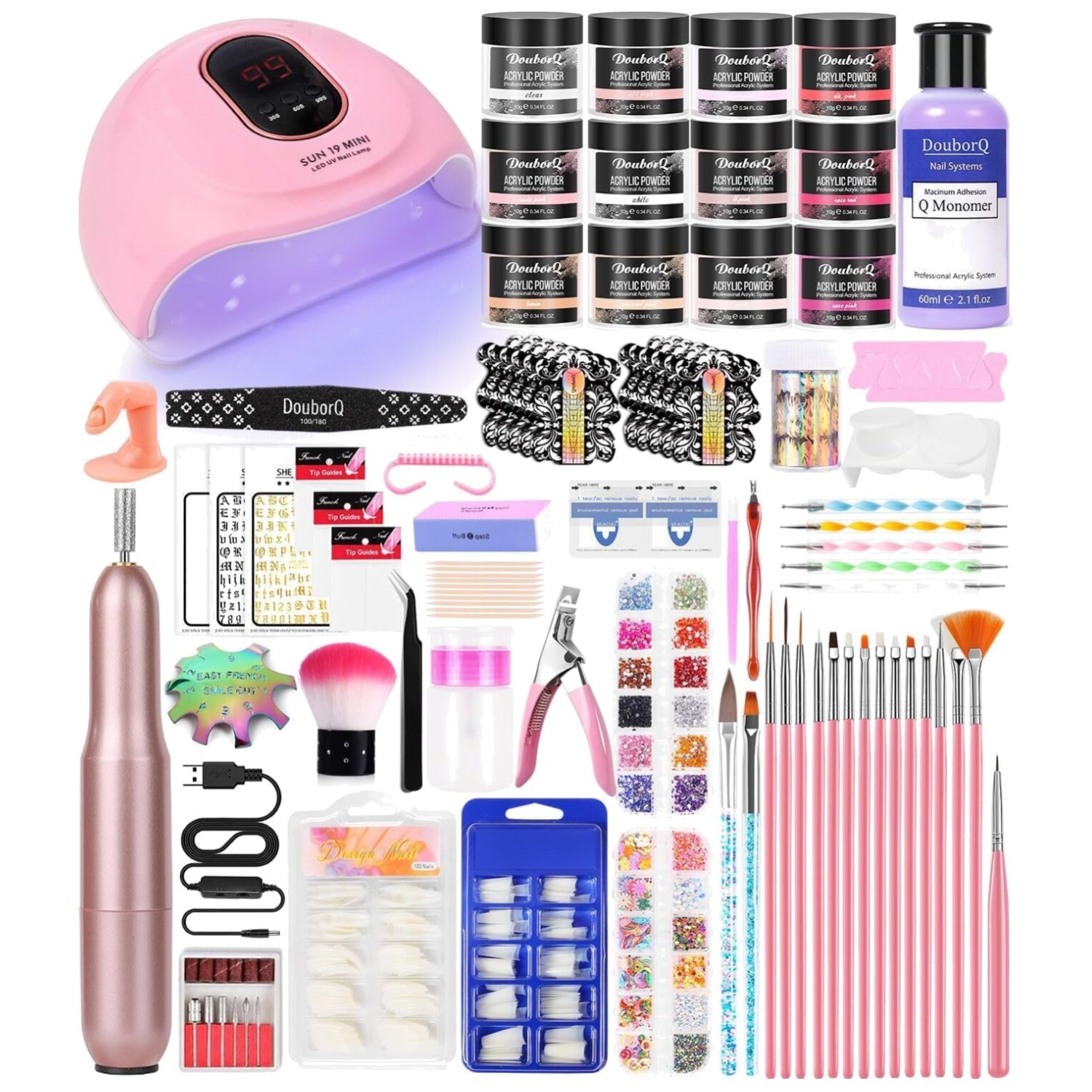 29-Piece Acrylic Nail Kit for Beginners – Nail Salon at Home