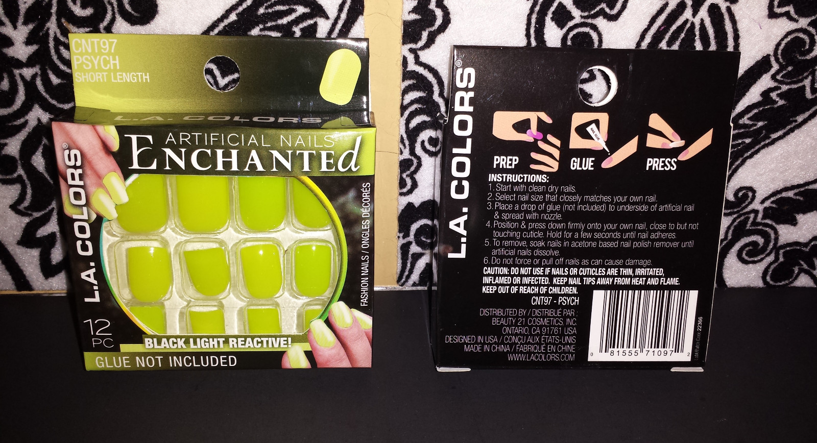 HALLOWEEN L.A. Colors ENCHANTED Artificial Nails 12 Count – Short #97 #98