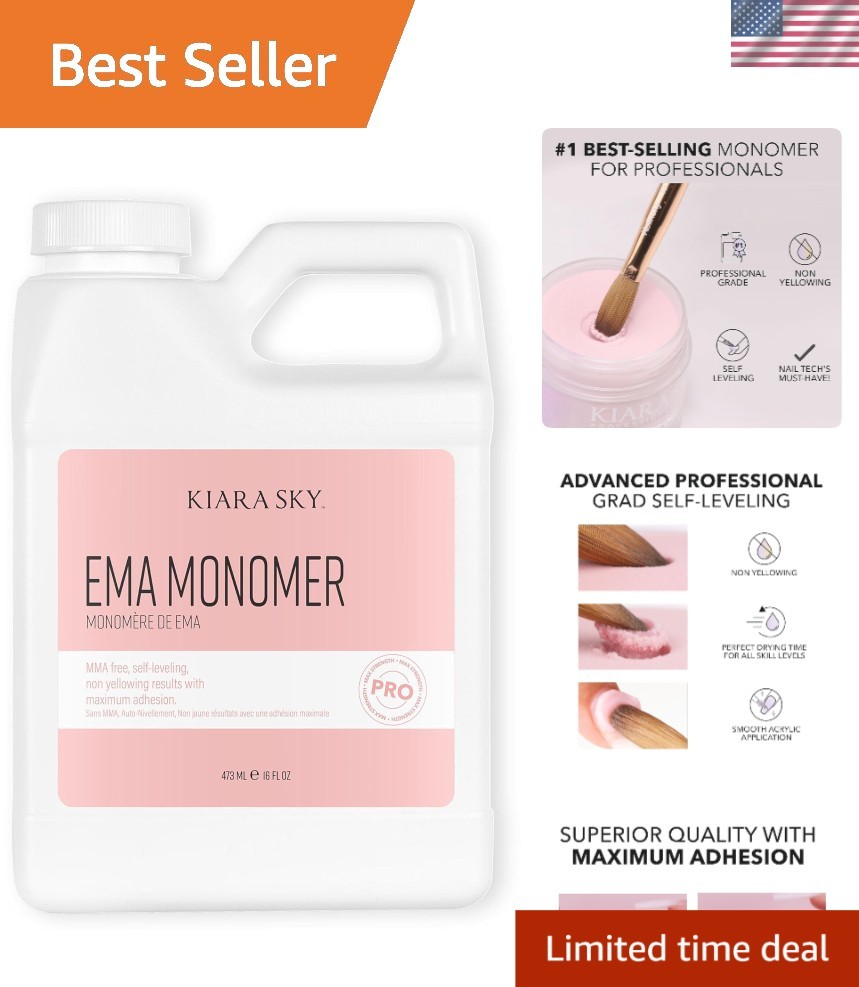 Professional Quality EMA Monomer 16 Fl Oz – Universal Compatibility for Acrylics