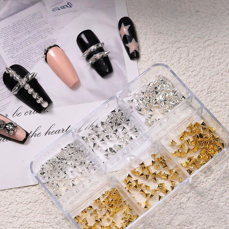 Nail Art Rivet Decor Punk Manicure Spikes Metal Studs Decor Charms Nail DIY