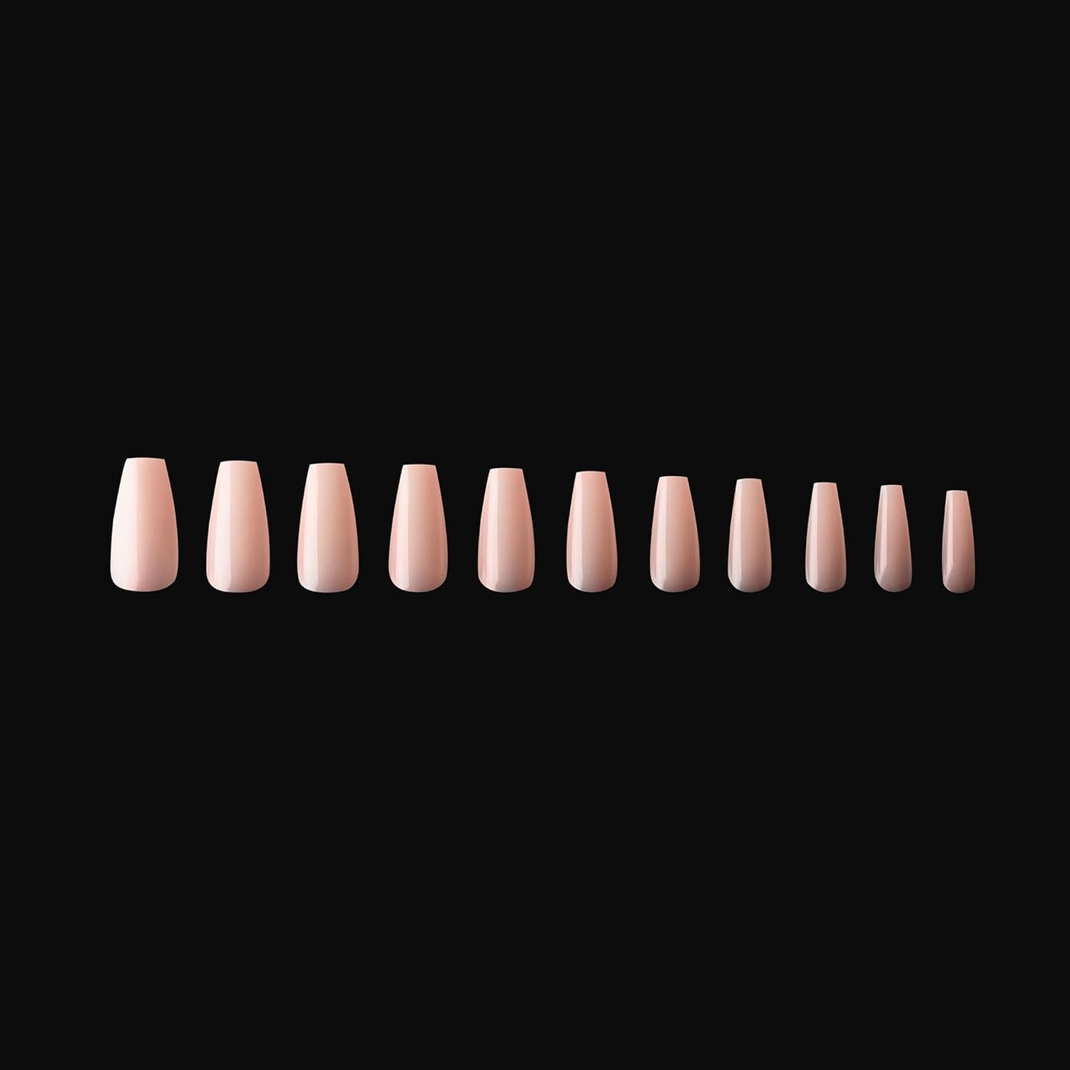 Natural Coffin Gel X Nail Tips 150 Pieces Comfortable Lightweight Natural Look
