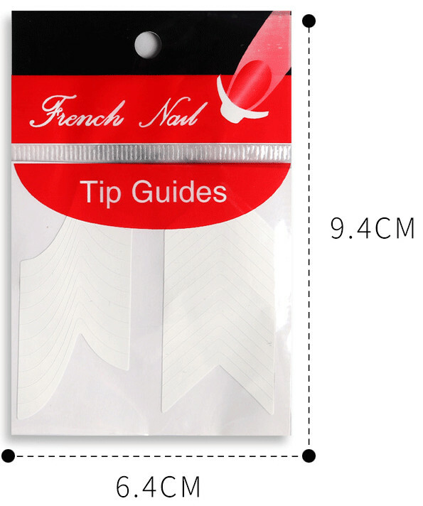 New 5 sheets French Manicure Nail Art Tips Form Guide Sticker DIY Stencil