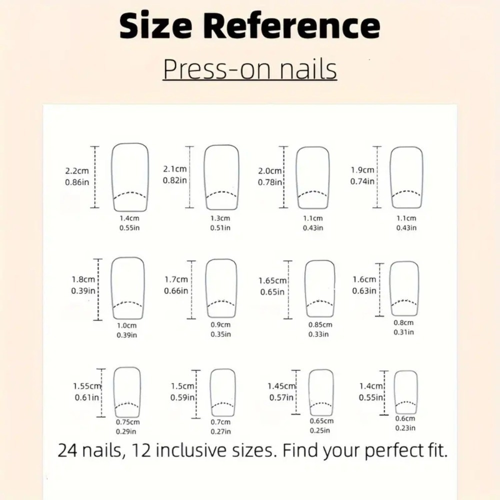 24pcs Ocean Press-On Nails: Coral, Jellyfish Mermaid Designs.Reusable Salon Art.