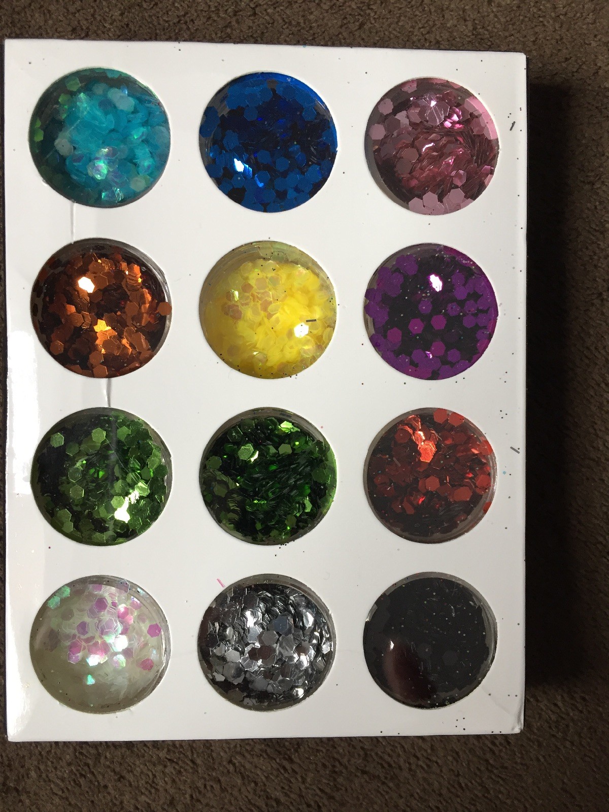 Coscelia Nail Glitter Pkg Of 12 Colors