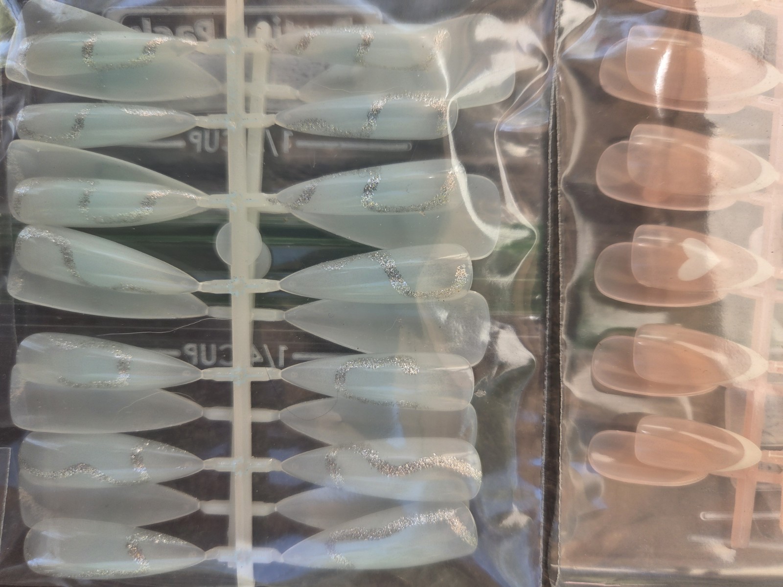 Assorted Press-On Nails Medium Handmade Multicolor Plastic