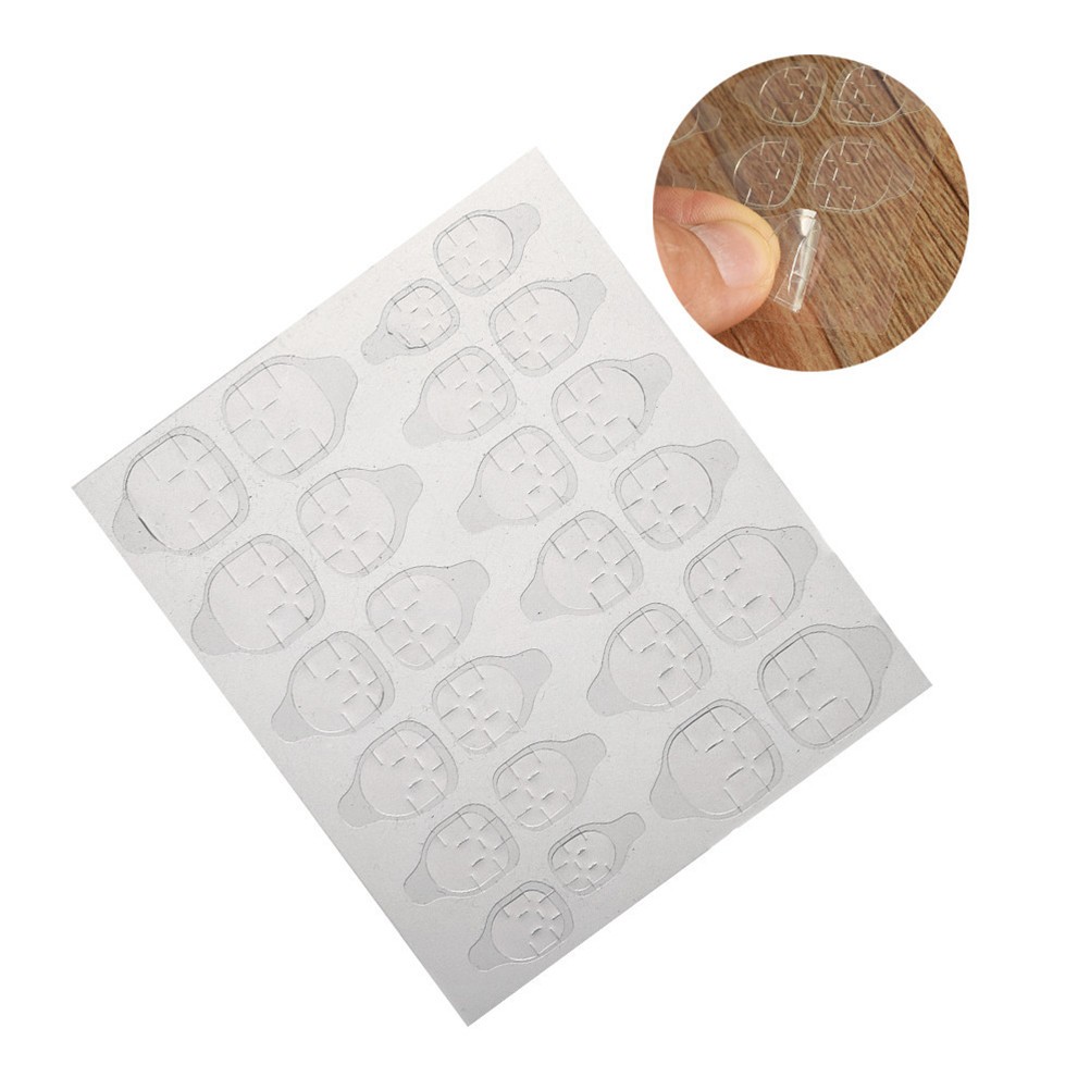 10 Sheets Transparent Sticker Paper Nail Adhesives Tabs Stickers Glue