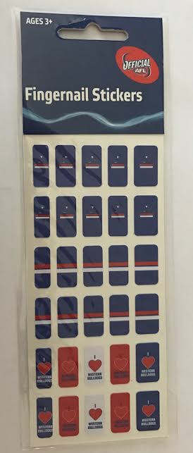 New Pack Official Licensed AFL Fingernail Stickers – Western Bulldogs – Nail Art