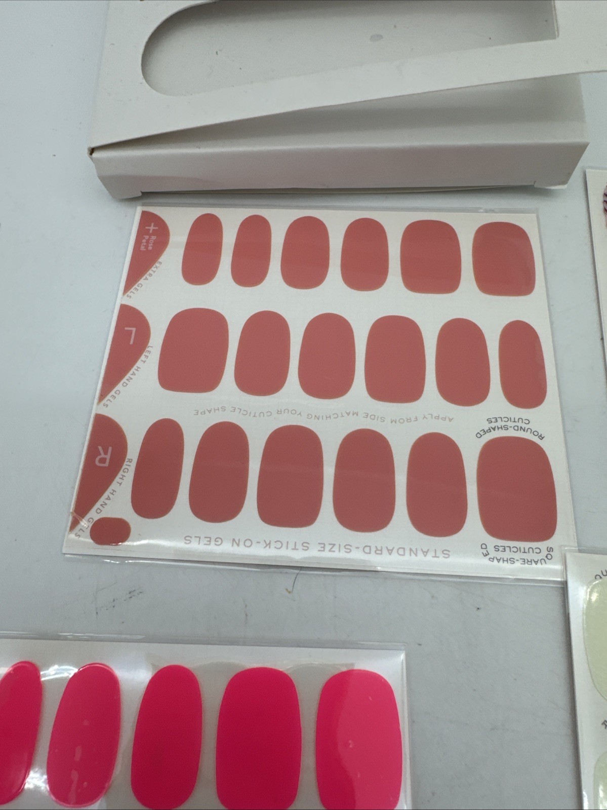 ManiMe Stick-On Gels Press-On Nails Lot 6 Pink Vegan Cruelty-Free