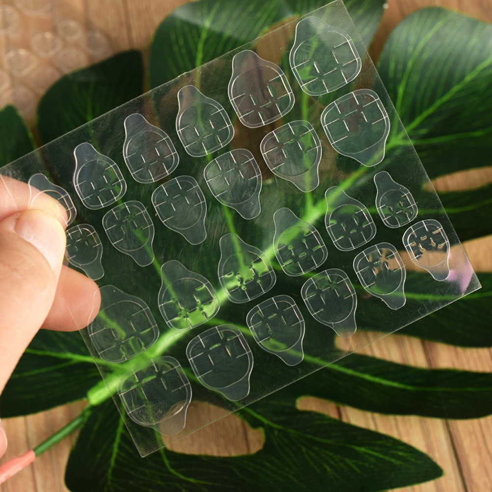 10 Sheets Transparent Sticker Paper Nail Adhesives Tabs Stickers Glue