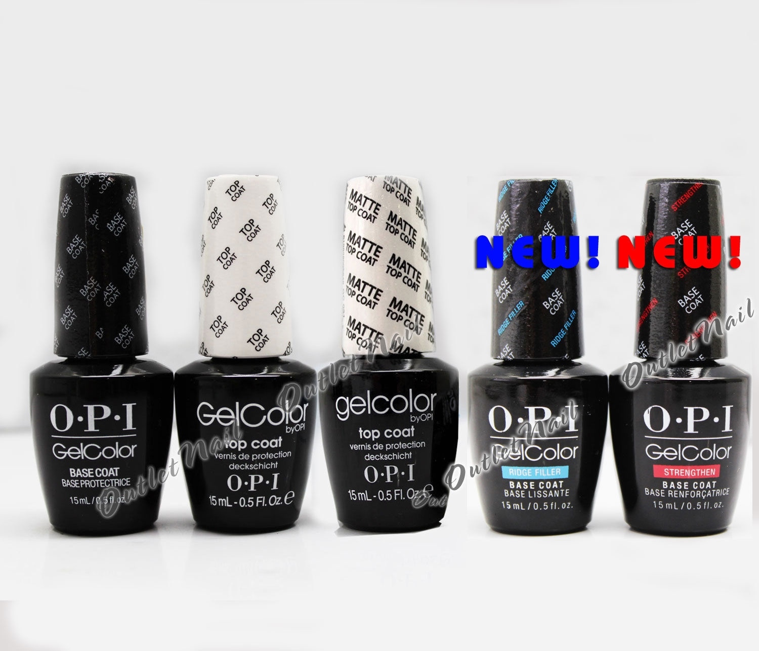 OPI GelColor Kit – GC010 BASE COAT GC030 TOP COAT 15ml 0.5oz Soak Off ✿ Ship 24H