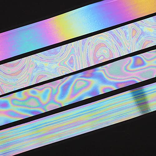 10 Rolls Neon Nail Foil for Long Acrylic Nails Holographic Nail Transfer Foil