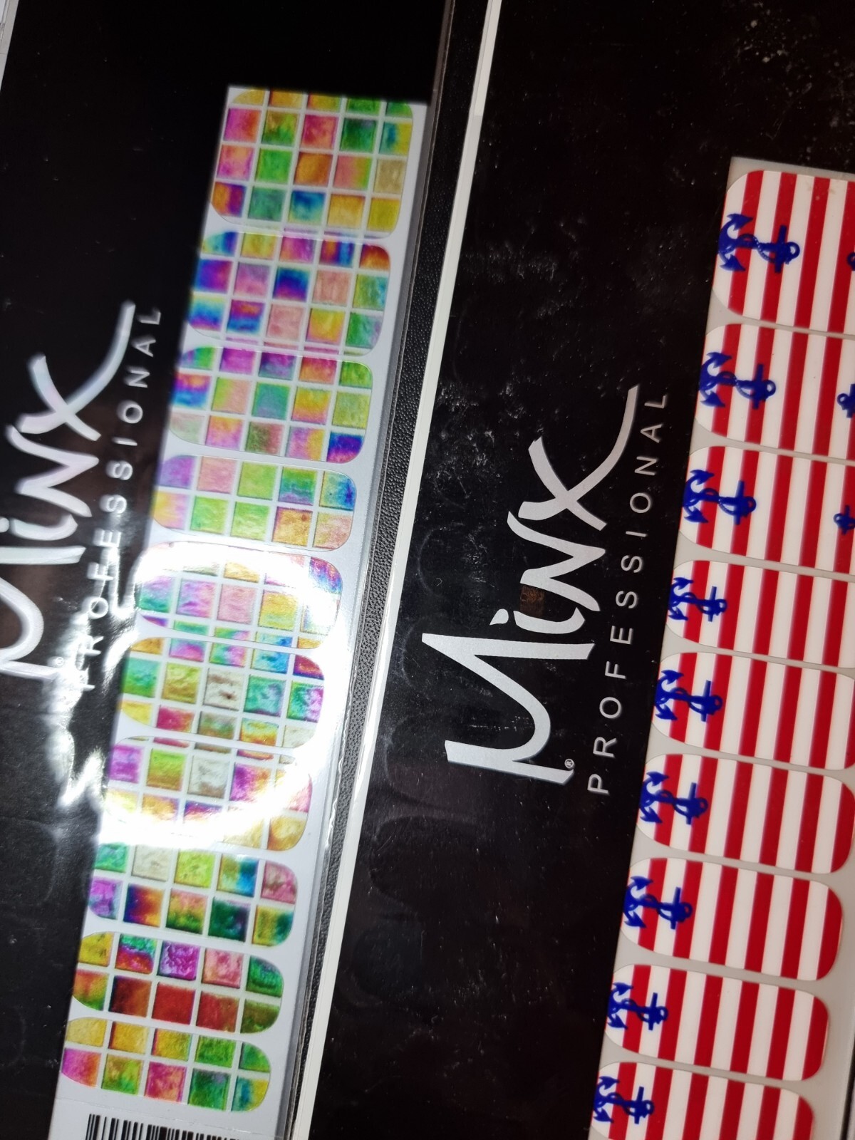 Minx Nail Foils Bundle Flowers Silver Anchors Tie-Dye Bright New