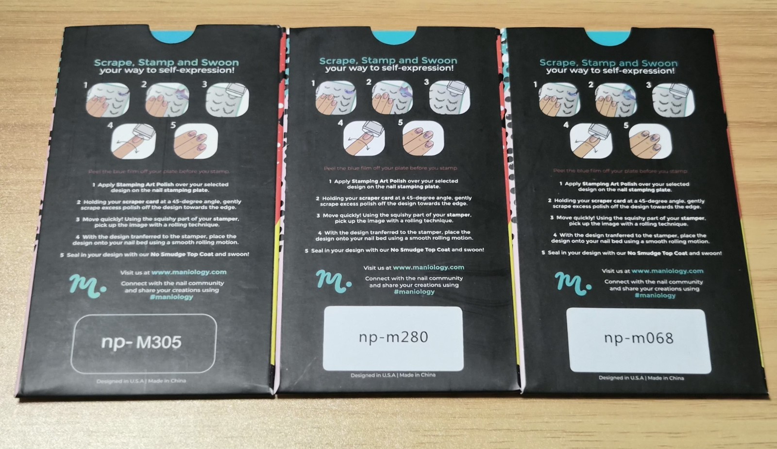 Maniology Nail Stamping Plate Lot M280 M068 M305 HTF Retired Mushroom Forest Lot