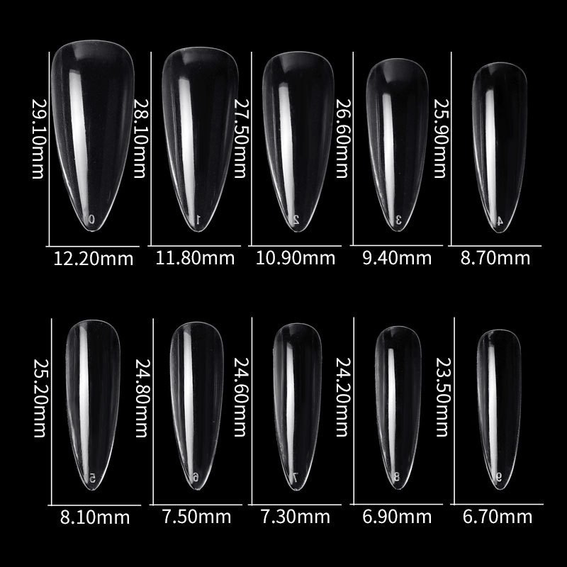 500Pcs False Nail Tips Acrylic Nails Almond Ballerina For DIY Nail Art Salon