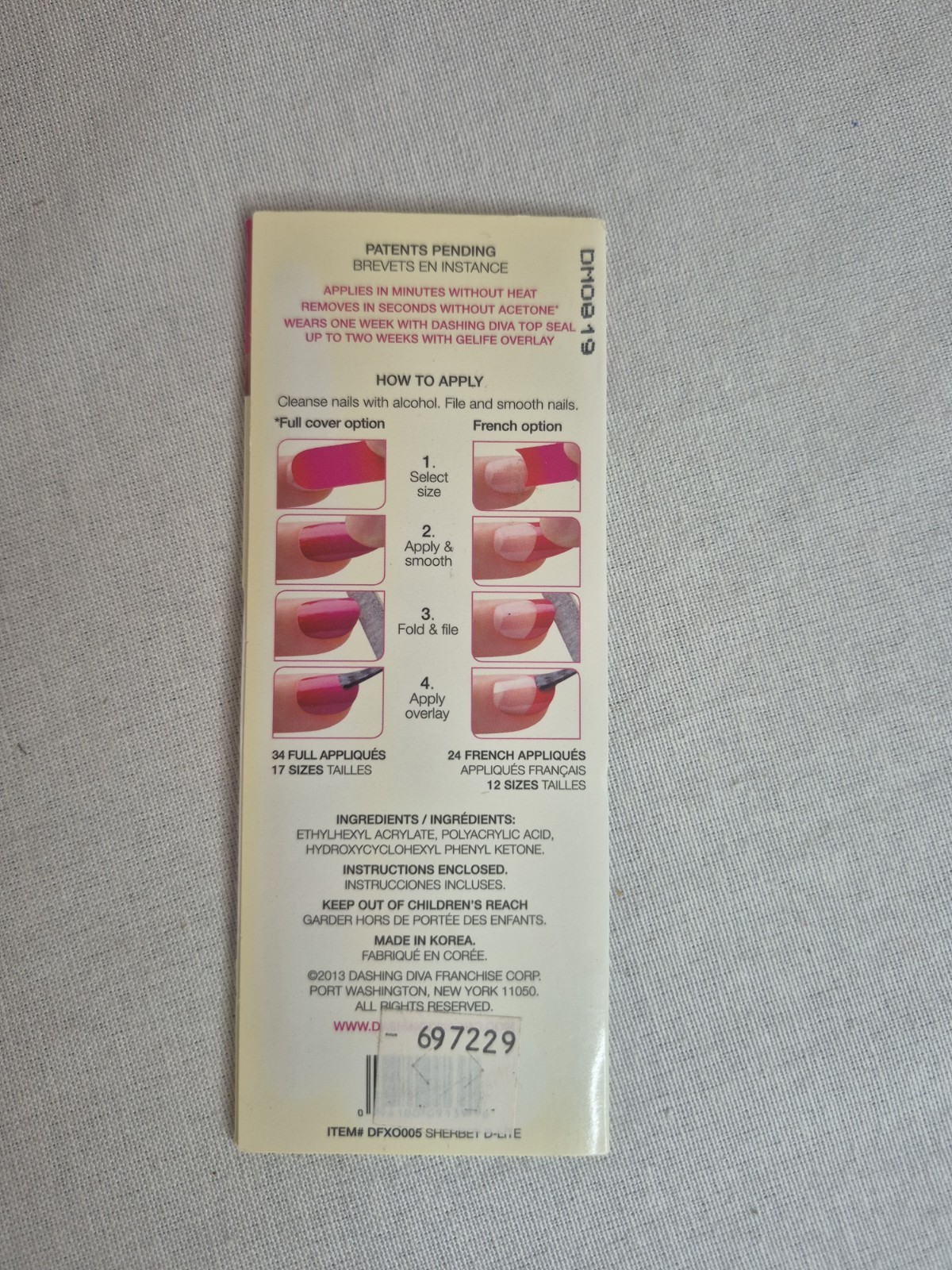 Dashing Diva Design FX Nail Sticker Strips Y2k Style Neon Orange Yellow…