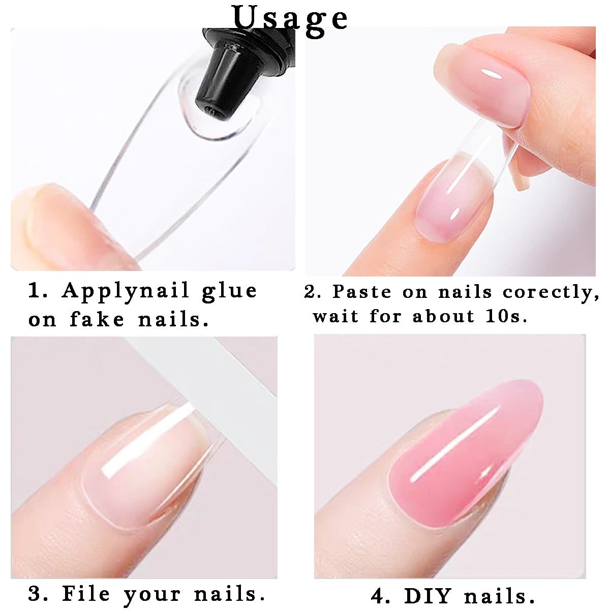 Nail Glue, Super Nail Glue for Acrylic Nails, Professional Nail Glue For Nail…