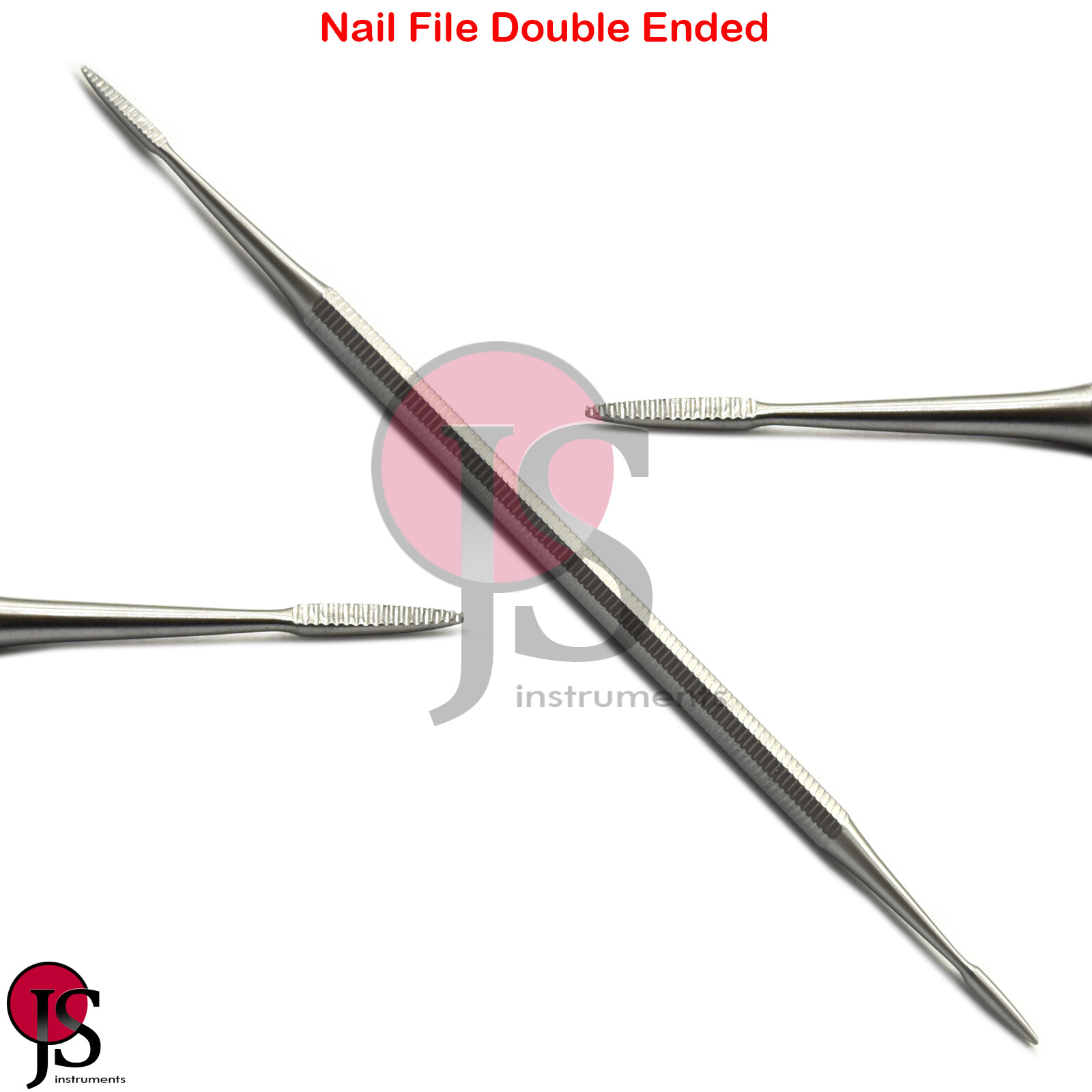Manicure Pedicure Stainless Steel Nail File Double Ended Finger Toe Nails Filer