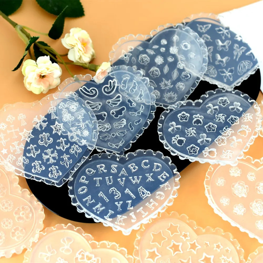 Wings Bowknot Flowers Moon Star Silicone Mould for Beauty Nail Art DIY Handmade