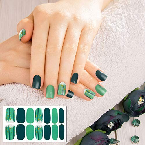 336 Pieces 24 Sheets Full Wrap Nail Polish Strips Stickers Self Gradient Style