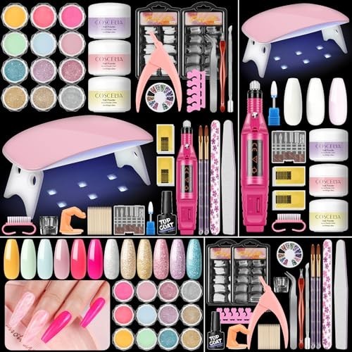 Acrylic Nail Kit for Beginners: Professional Acrylic Powder Set with Everything