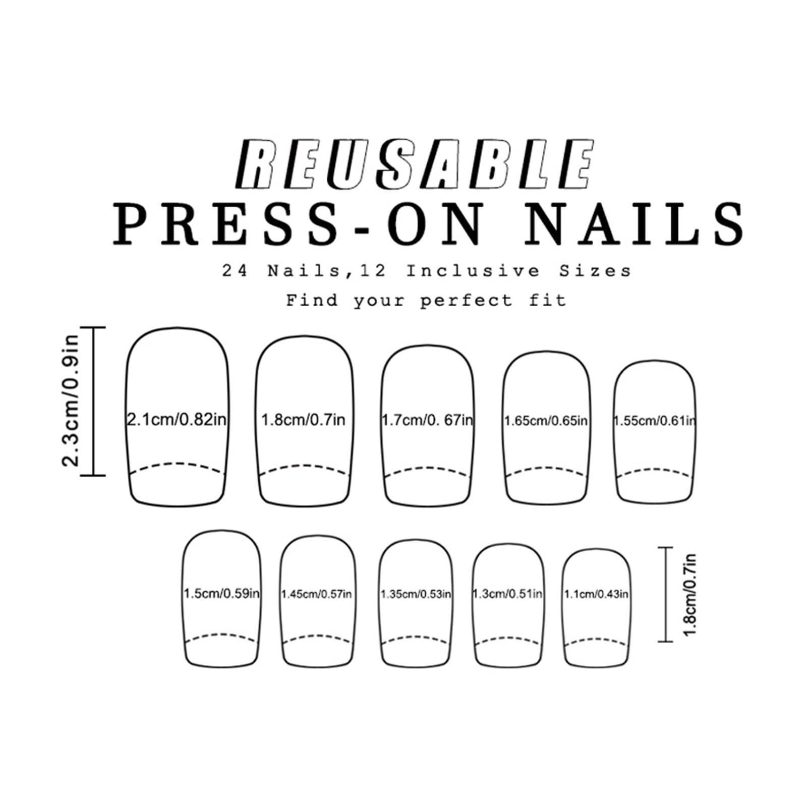24Pcs 4th of July Press on Nails Medium Square Independence Day Fake Nails Gl…