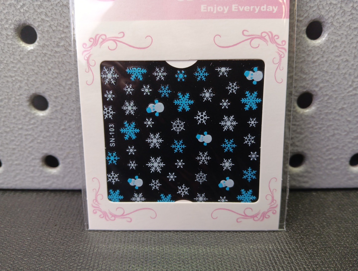Snowflake Nail Stickers, Christmas 3D Self-Adhesive Nail Art Decals Snow (bn)