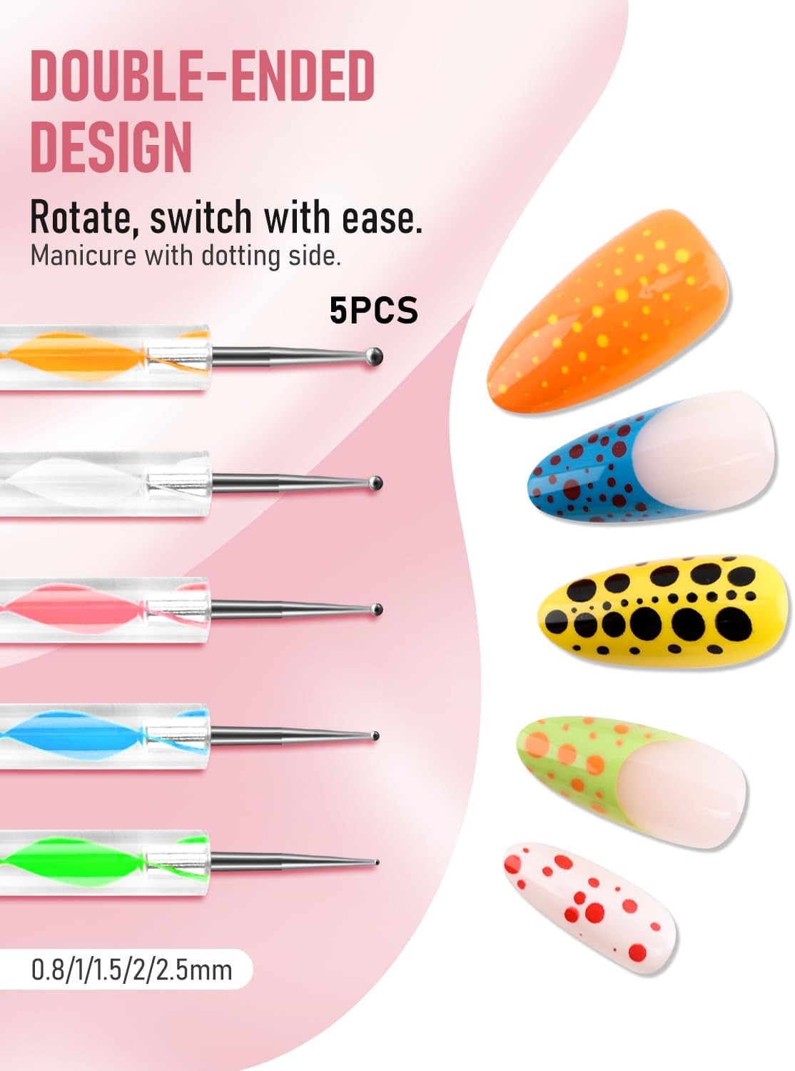 Nail Spons for Ombre with Nail Art Palette, Grabbing Pen & Spatula