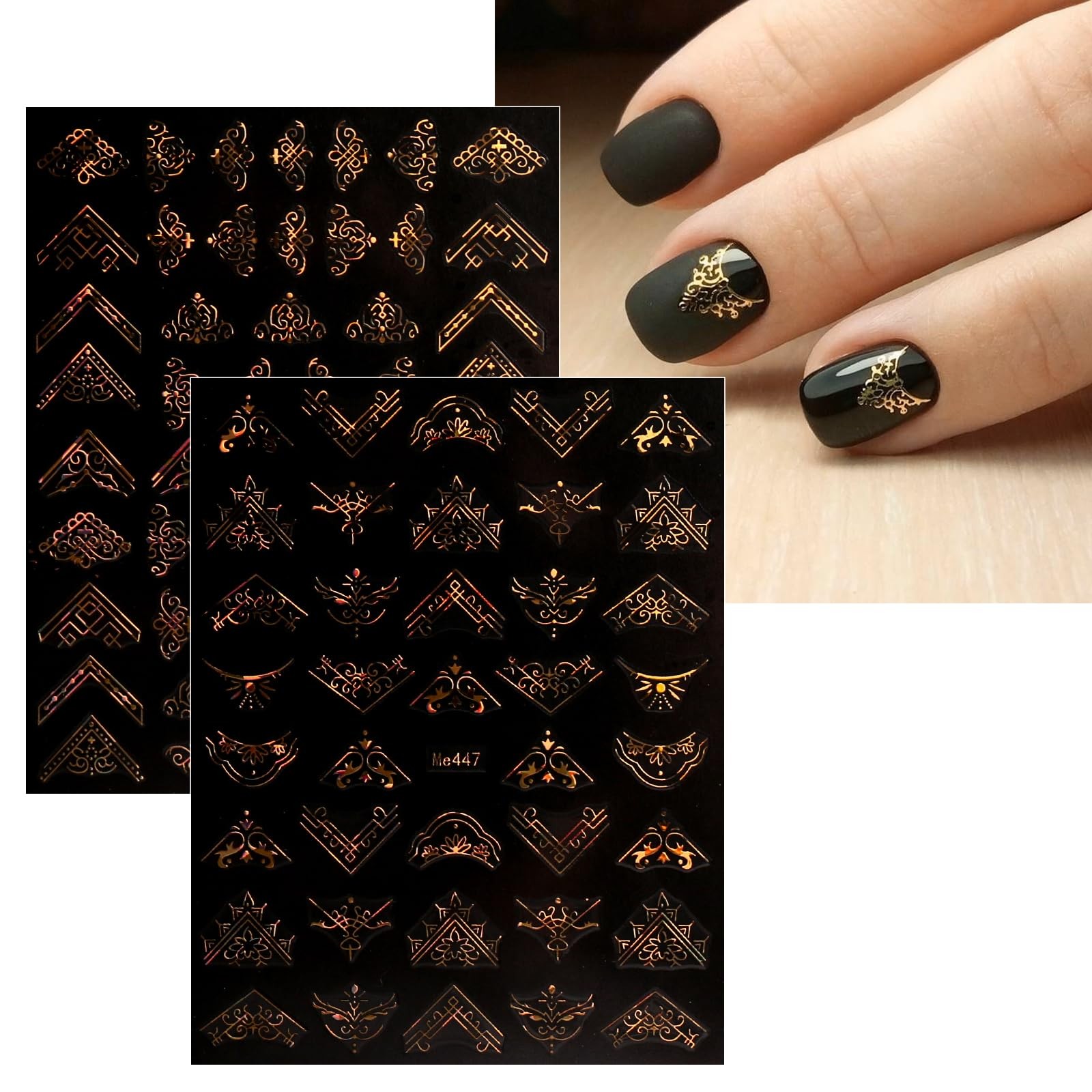 12 Sheets Flower Nail Art Stickers Decals Self-Adhesive Pegatinas Uñas Spring…