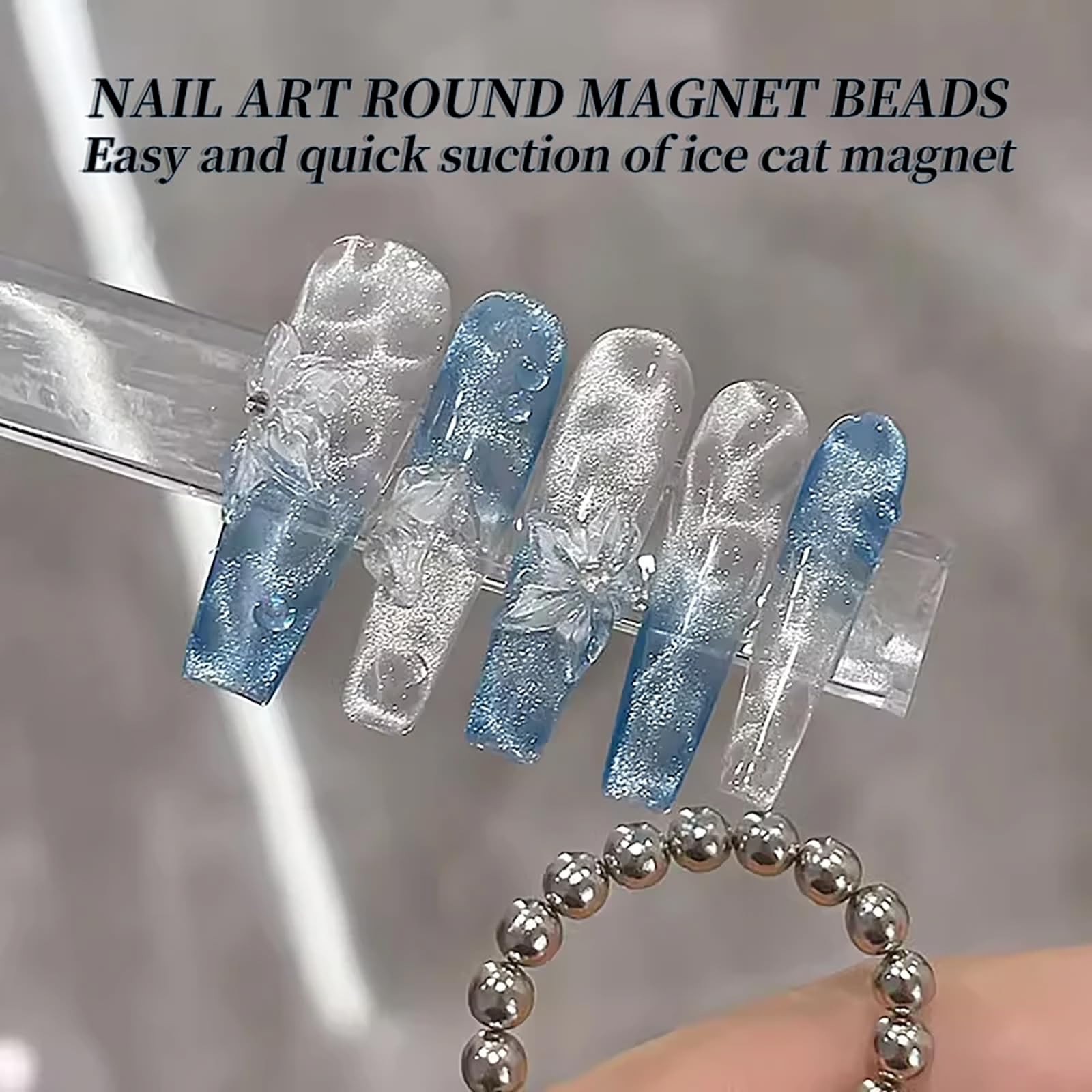 20Pcs/Set Cat Eye Nail Magnet Tools round Magnetic Bead Cat Eye Gel Nail Polish